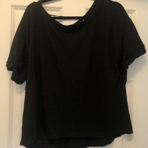 Black free people open back tshirt. Size s. NWT
